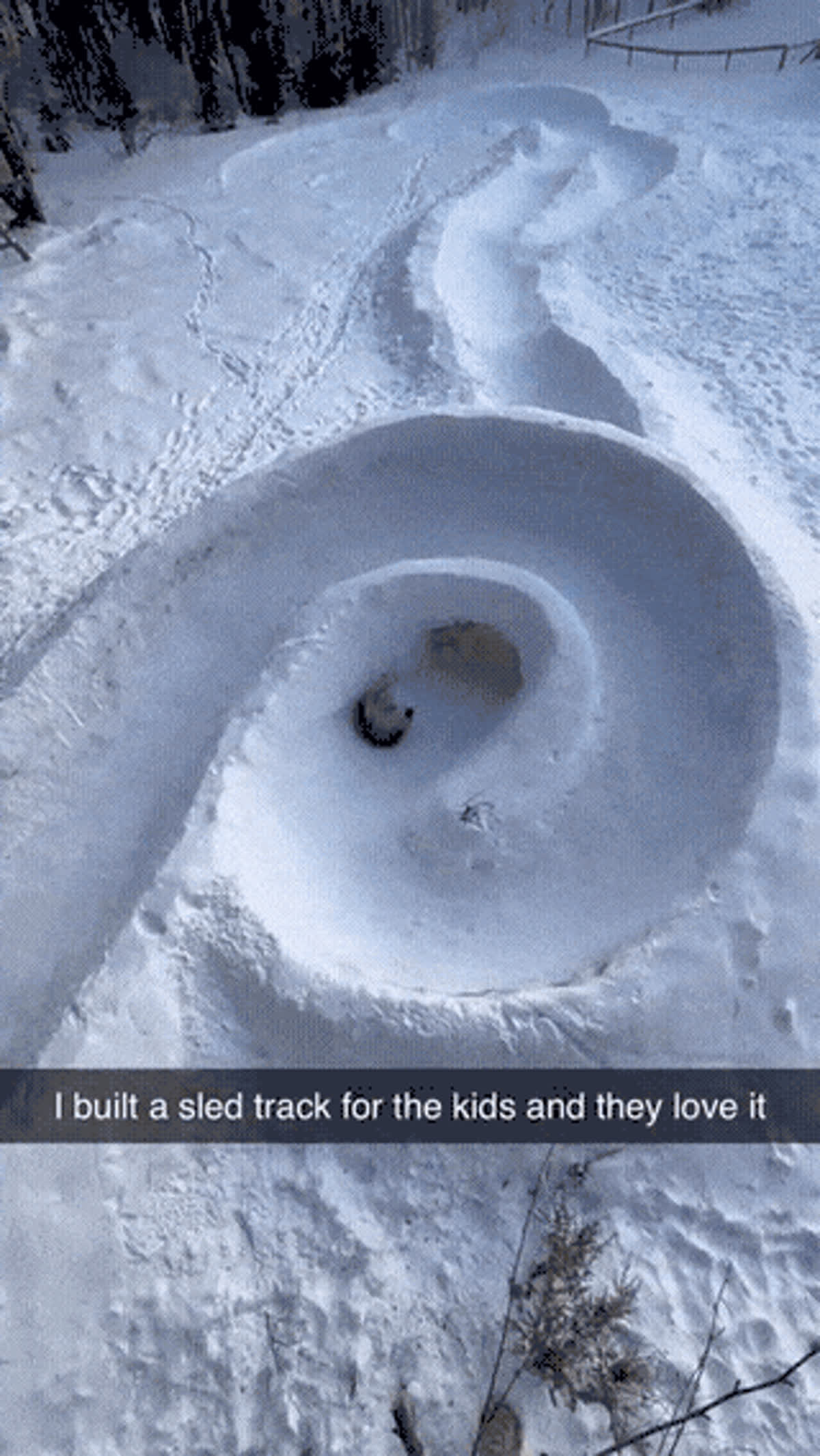 Home made snow slides GIF - Wow GIF | GifVif