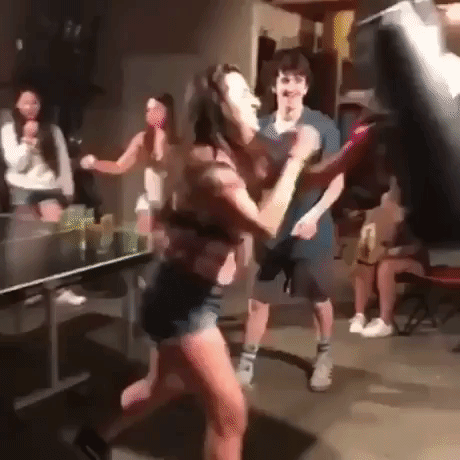 Girl Vs Punching bag