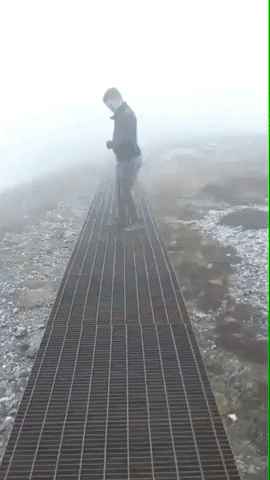 Taking photo on windy day