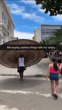 Me buying useless things with my salary