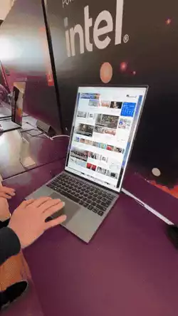 A foldable laptop