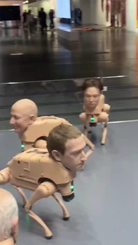 Billionaire Robot Dogs Roam in Art Basel Miami