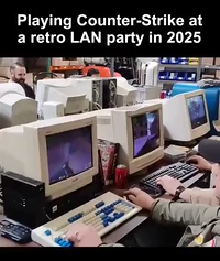 Counter strike at a Retro LAN party in 2025