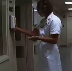 Even joker keep to use the sanitizer