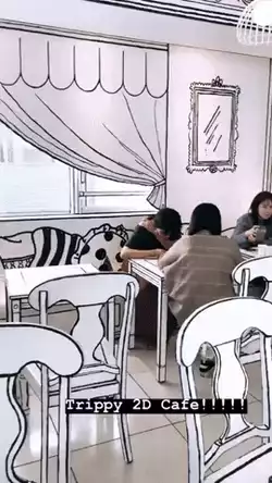 Trippy 2D cafe