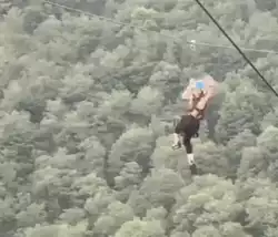 Zipline stuck rescue
