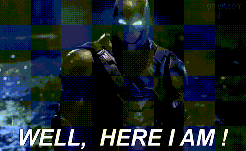 Batman Saying Well Here I Am To Superman In The Batman V Superman Dawn ...